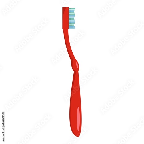 Small toothbrush icon. Flat illustration of small toothbrush vector icon for web