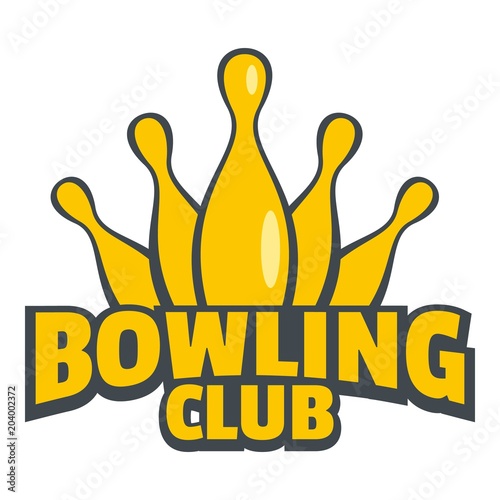 Tablou canvas Bowling skittle logo