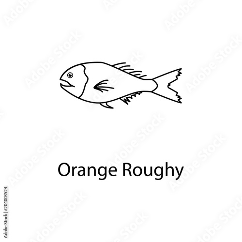 orange roughy icon. Element of marine life for mobile concept and web apps. Thin line orange roughy icon can be used for web and mobile. Premium icon photo