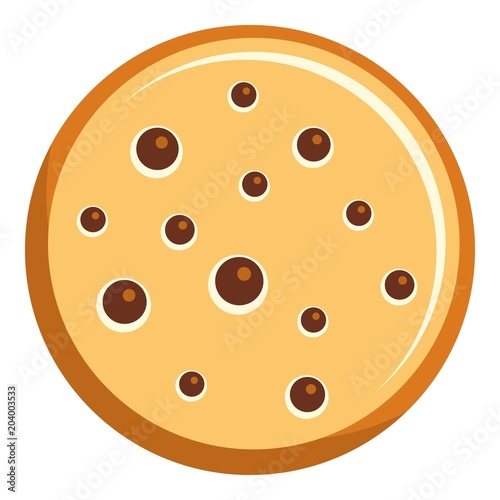 Poppy biscuit icon. Flat illustration of poppy biscuit vector icon for web