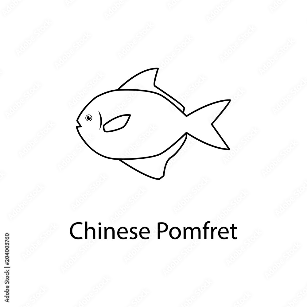 chinese pomfret icon. Element of marine life for mobile concept and web apps. Thin line chinese pomfret icon can be used for web and mobile. Premium icon chinese pomfret icon. Element of marine life for mobile concept and web apps. Thin line chinese pomfret icon can be used for web and mobile. Premium icon