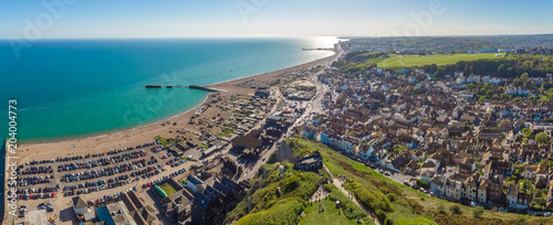 Obraz na płótnie Aerial view of Hastings, UK