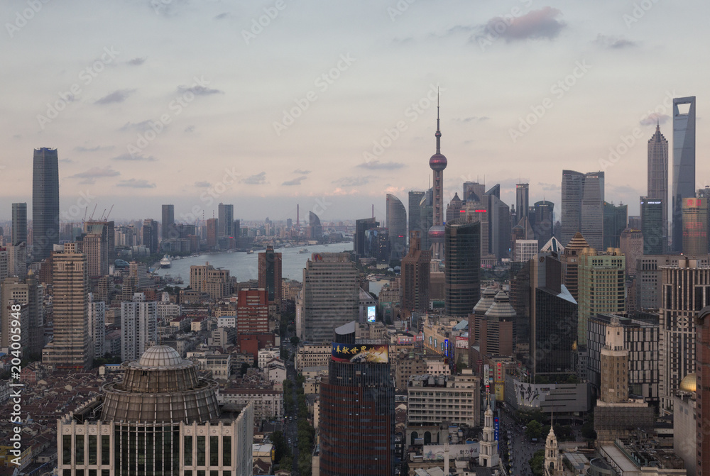 Beautiful shanghai skyline