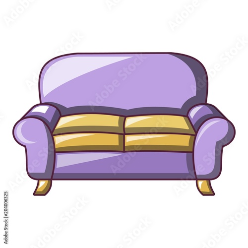 Armchair sofa icon, cartoon style