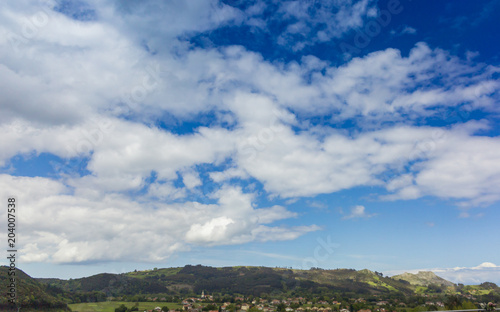 The sky with clouds for Spanish lands, Leon