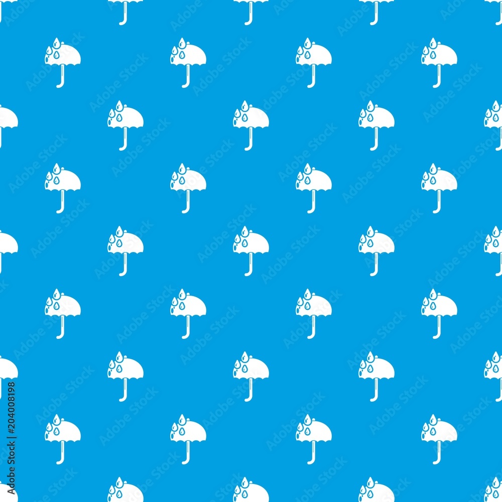 Umbrella pattern vector seamless blue Umbrella pattern vector seamless blue