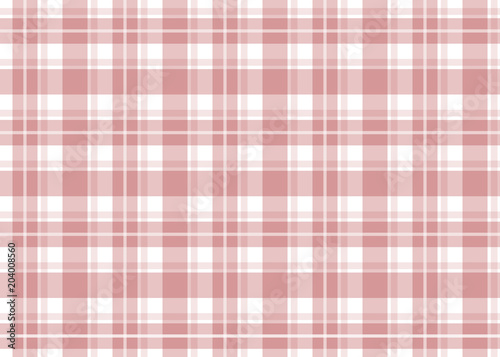 Red checkered tablecloth. Red gingham seamless pattern. Texture from squares for plaid, tablecloths and other textile products. Vector illustration