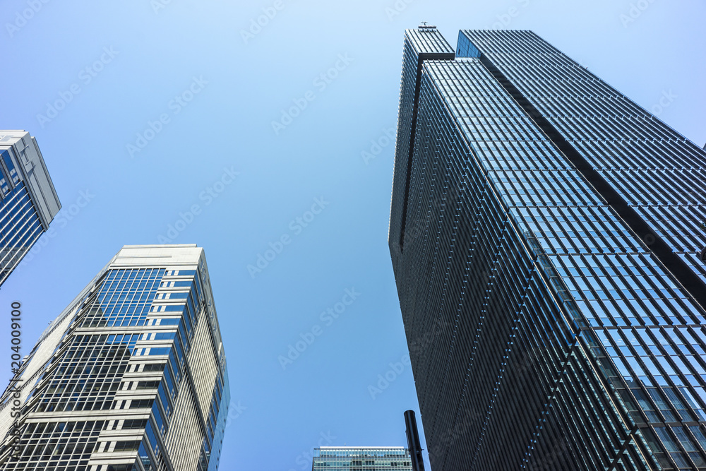 東京　大手町の高層ビル群