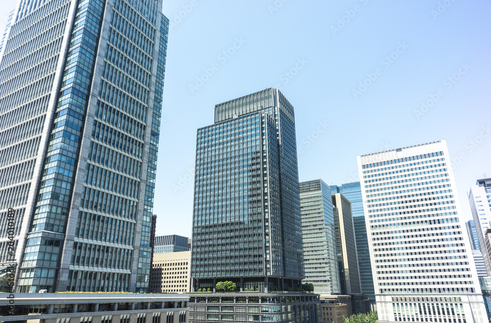 晴天の東京　丸の内　東京駅