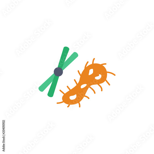 colored bacteria icon. Element of science and laboratory for mobile concept and web apps. Detailed bacteria icon can be used for web and mobile. Premium icon