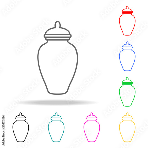 urn of ashes . Elements of human death in multi colored icons. Premium quality graphic design icon. Simple icon for websites, web design, mobile app, info graphics