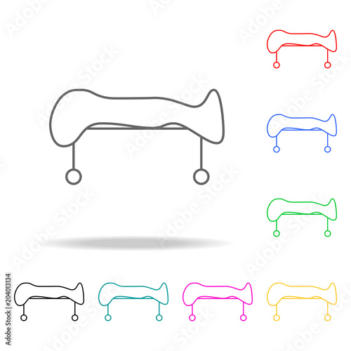 dead body on a medical bed . Elements of human death in multi colored icons. Premium quality graphic design icon. Simple icon for websites, web design, mobile app, info graphics