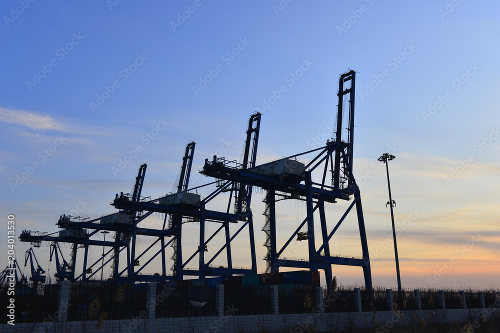 Port crane bridge and bulk carrier
