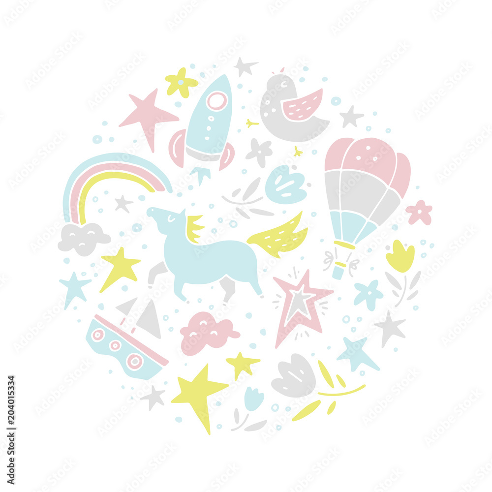 Childish Vector Illustration Childish Vector Illustration