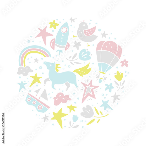 Childish Vector Illustration