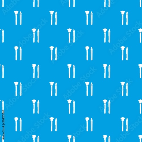 Brush pencil pattern vector seamless blue