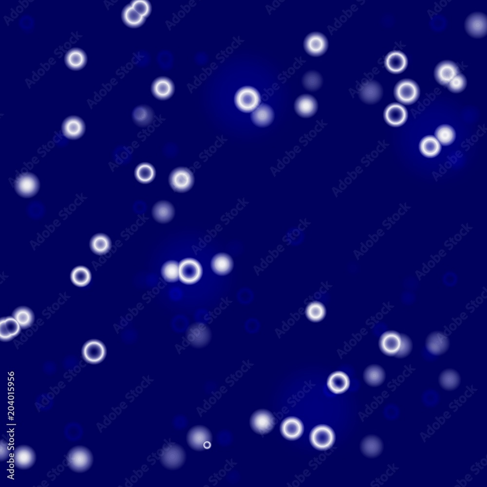 Blue juice and small bubbles, abstract background