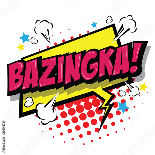 Canvas Print Bazinga! Comic Speech Bubble