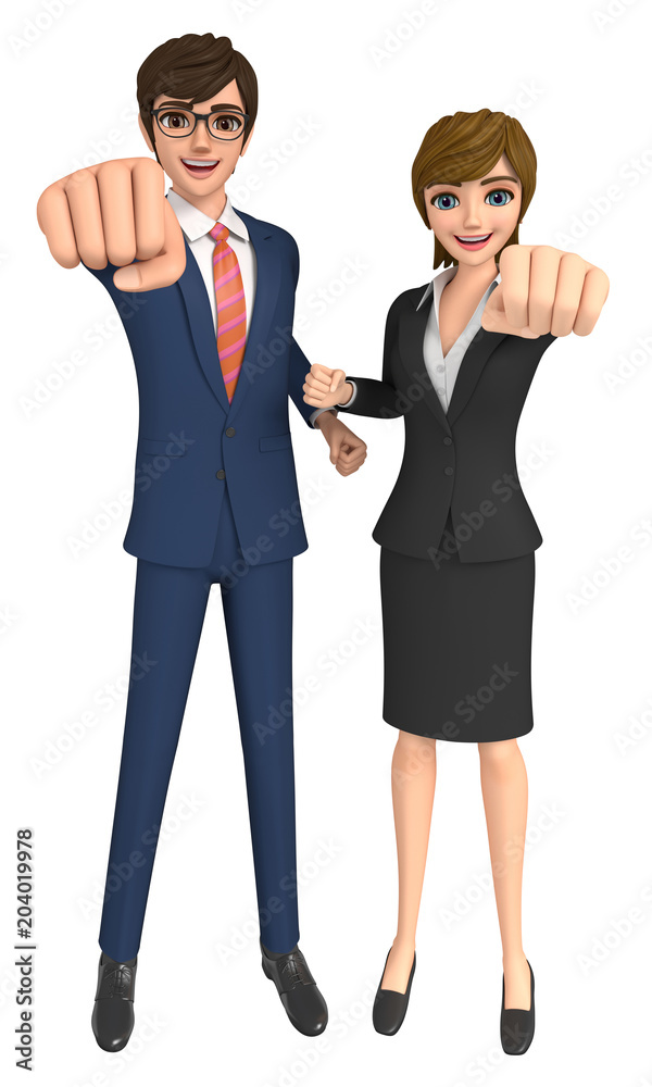 3D illustration character - The business men of the victory pose. 3D illustration character - The business men of the victory pose.