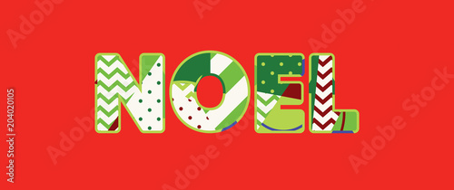 Noel Concept Word Art Illustration