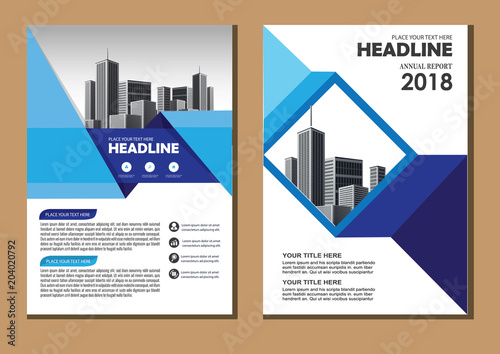 Brochure design, cover modern layout, annual report, poster, flyer in A4 with geometric shape