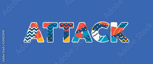 Attack Concept Word Art Illustration