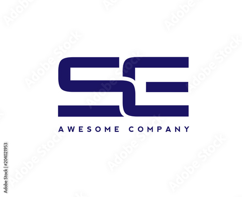 creative Letter SE logo design elements. simple letter S and E letter logo,Business corporate letter S logo design vector. Simple and clean flat design of letter S&E logo vector template.