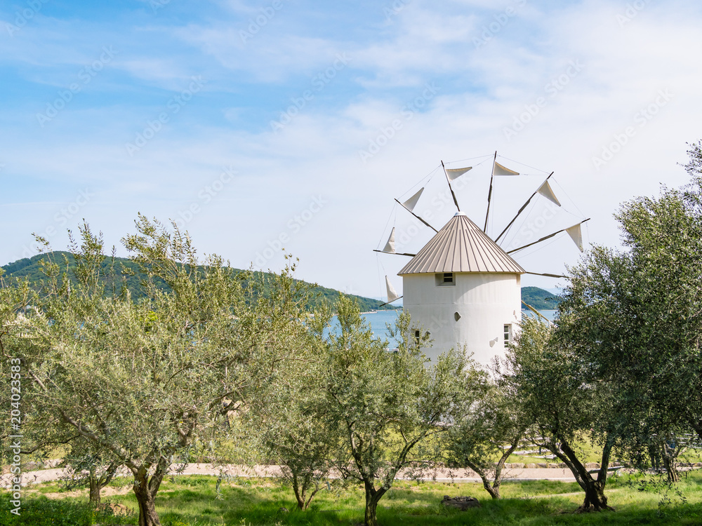 小豆島 オリーブ園 ギリシャ風車 Stock Photo Adobe Stock 小豆島 オリーブ園 ギリシャ風車 Stock Photo Adobe Stock