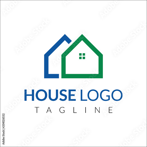 Real estate vector logo icon illustration 