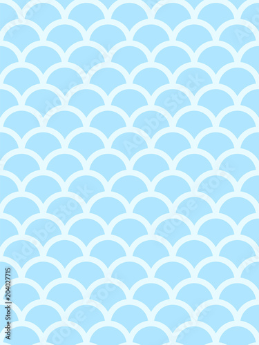 Wave abstract background pattern seamless Japanese style design sweet blue pastel colors vector.