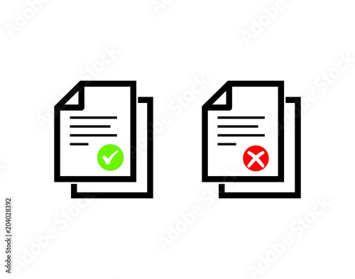 Document allow and not allow icon