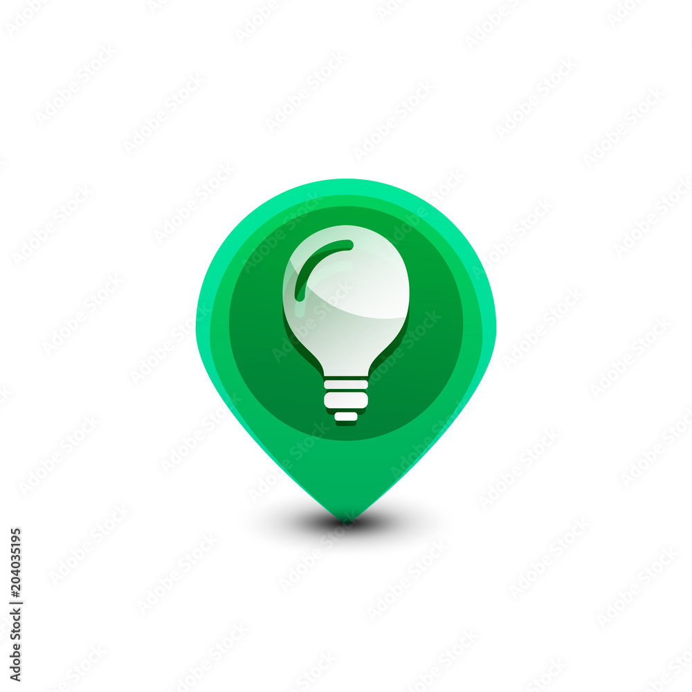 Light bulb, new idea concept web button Light bulb, new idea concept web button