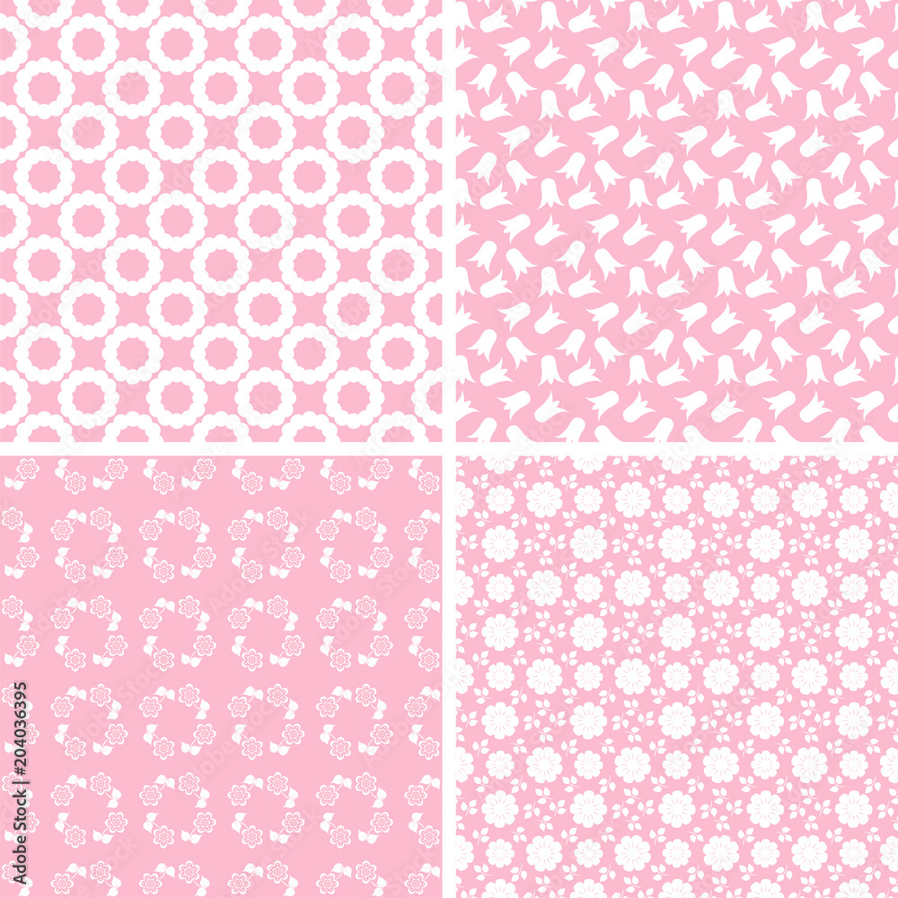 Chic different seamless patterns.