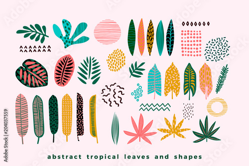 Set of abstract tropical leaves.