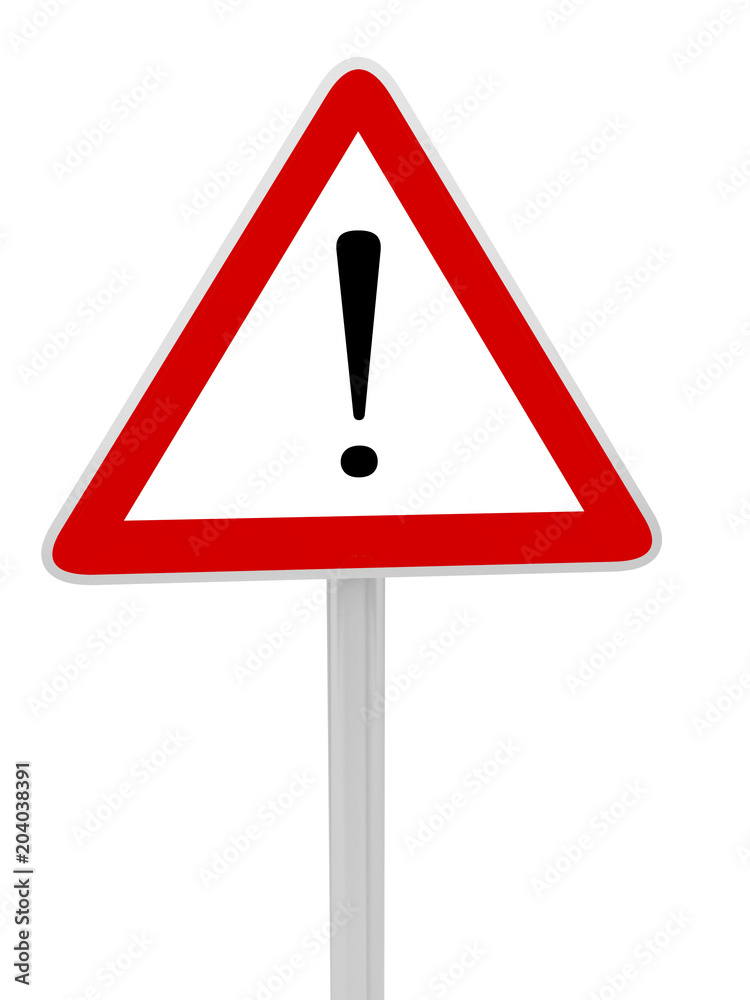 panneau signalisation attention danger Illustration Stock | Adobe Stock