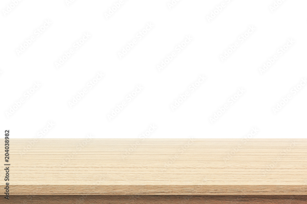 empty wooden shelf on wall