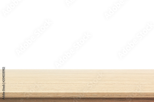 empty wooden shelf on wall