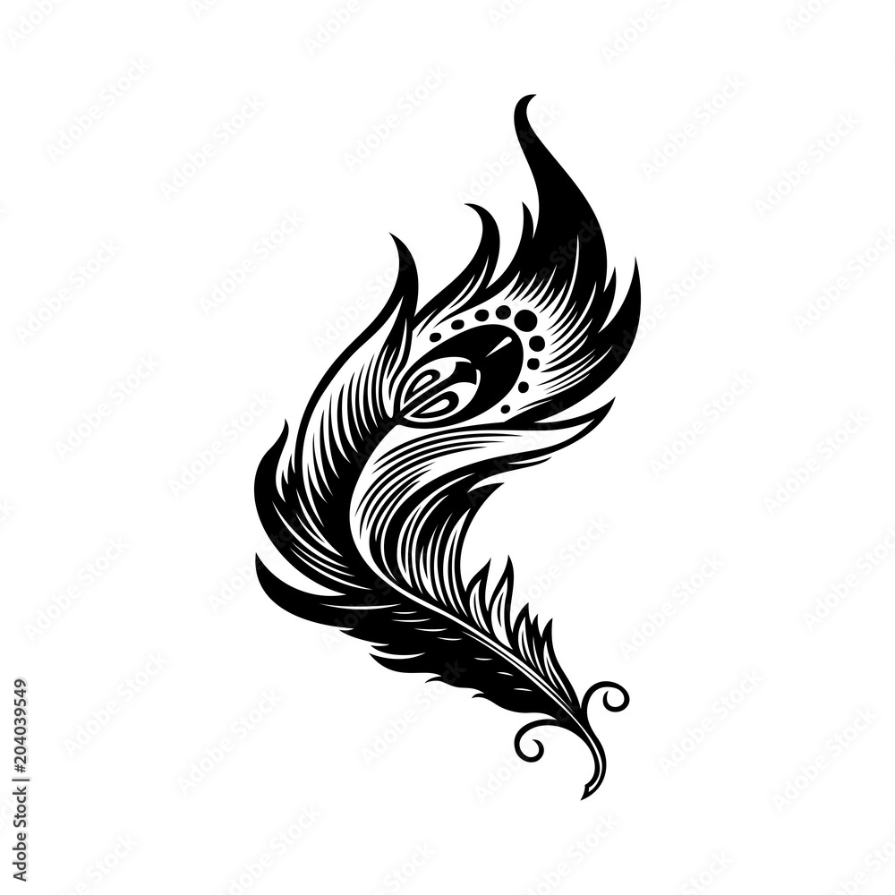Obraz premium Firebird feather icon