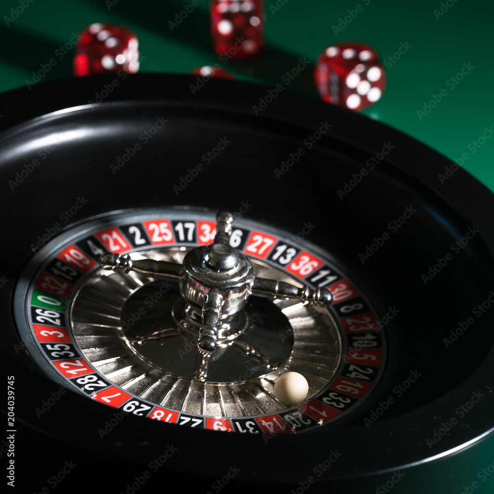 Casino Roulette Game. Casino Gambling Concept Casino Roulette Game. Casino Gambling Concept