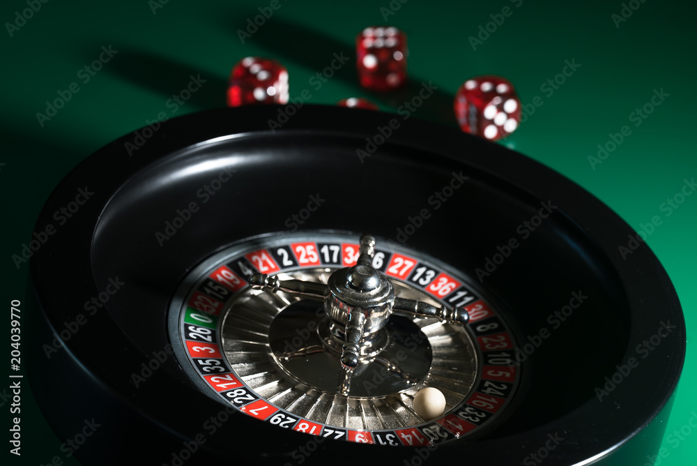 Casino Roulette Game. Casino Gambling Concept Casino Roulette Game. Casino Gambling Concept