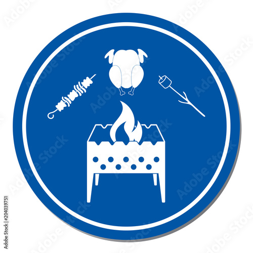 Brazier zephyr, kebab and chicken icon