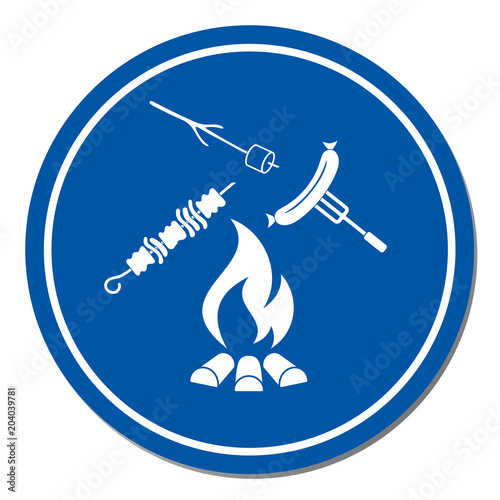 Grilled sausage, zephyr and  kebab icon