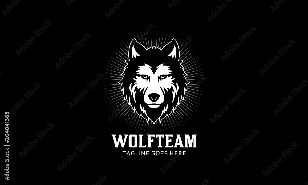 Fototapeta premium Logo wektor głowa wilka