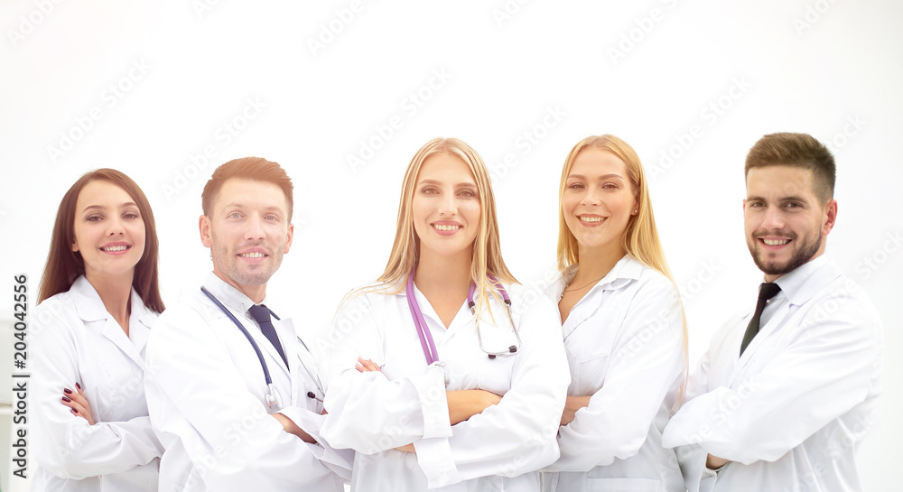 group portrait of a professional medical team