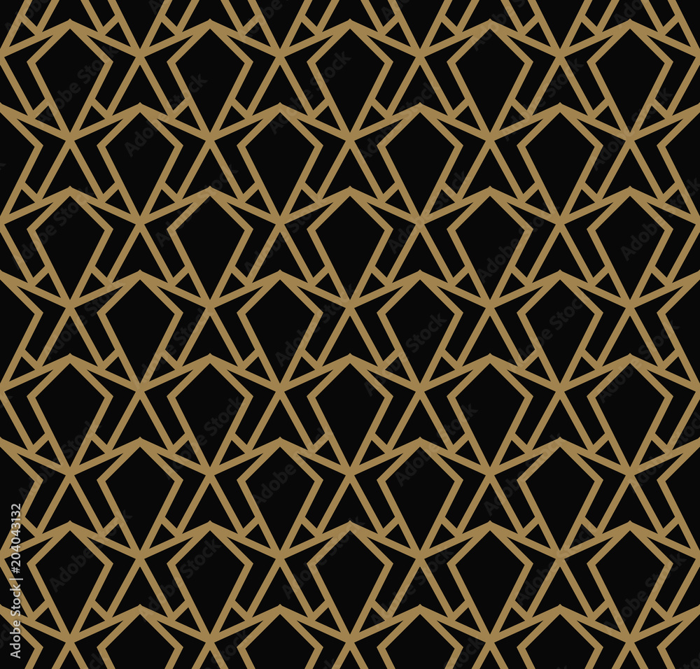 Modern Luxury stylish geometric textures with lines seamless patterns