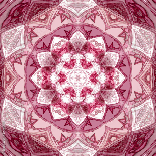 Yoga Woman Meditating Mandala