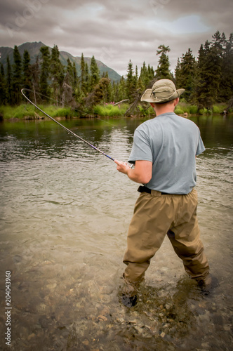 Salmon Fishing in Lake Clark National Park in Alaska