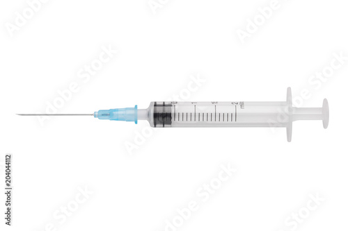 syringe isolated on white background. 20ml photo
