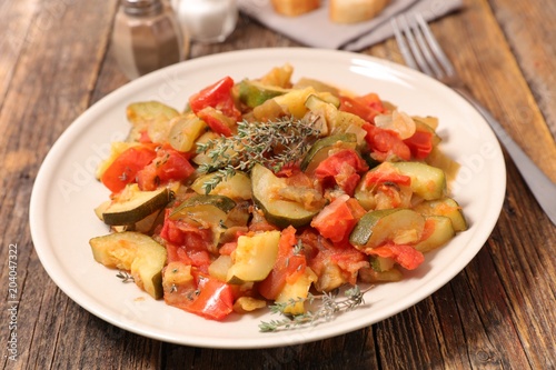 plate of ratatouille