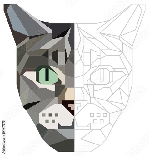 kubistische Katze